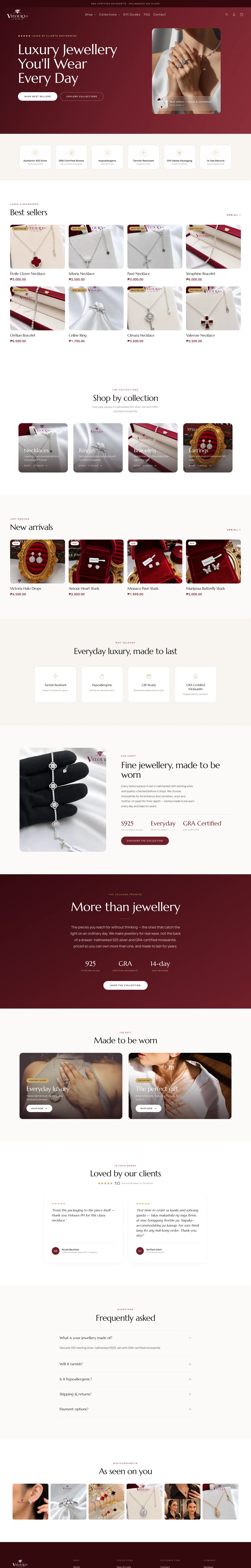 The Veloura PH website