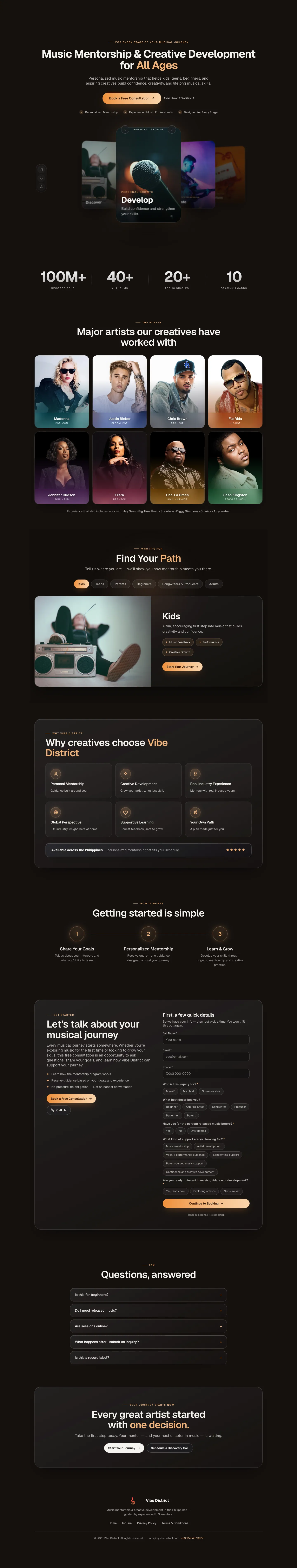 The Vibe District website