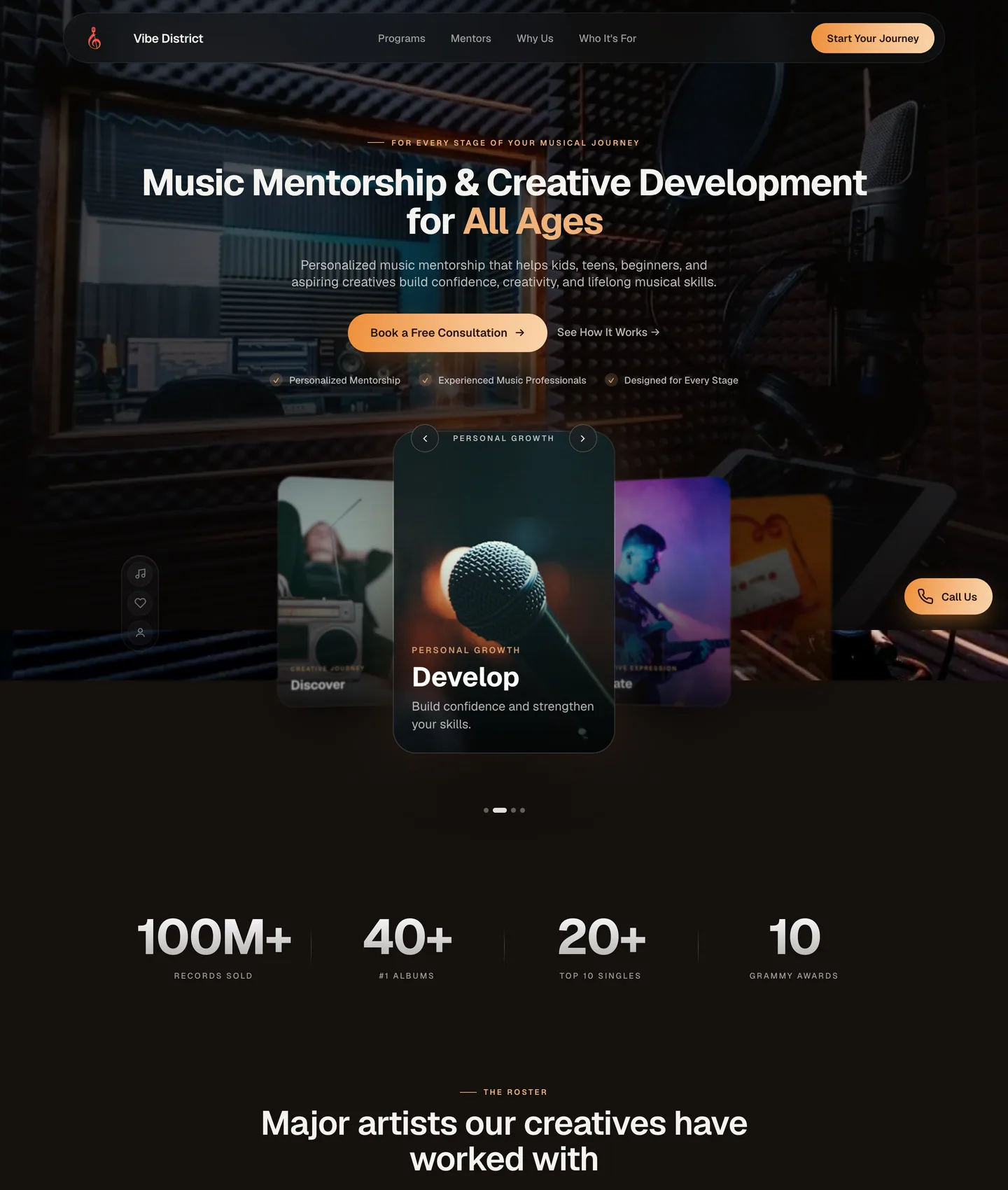 The Vibe District website